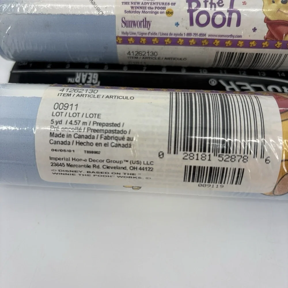 Disney Winnie The Pooh Pre-pasted Wallpaper Border 5 Yard Each 2 Rolls Imperial